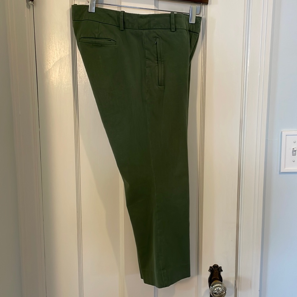 J. Crew olive green cropped flare pant